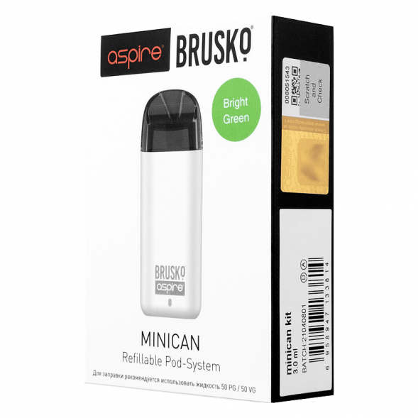 Электронная сигарета Brusko - Minican (350 mAh, Светло-Зелёный) купить в Владивостоке