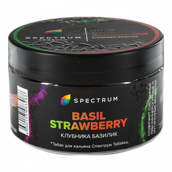 Табак Spectrum Hard - Basil Strawberry (Клубника Базилик, 200 грамм) купить в Владивостоке