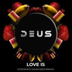 Табак Deus - Love Is (Клубнично-Банановая Жвачка, 250 грамм)