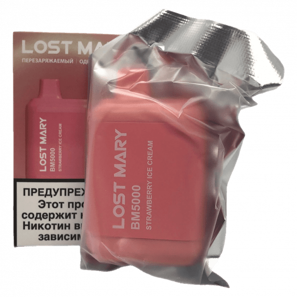 LOST MARY BM - Клубничное Мороженое (Strawberry Ice Cream, 5000 затяжек) купить в Владивостоке