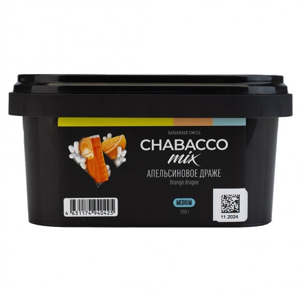 Смесь Chabacco MIX MEDIUM - Orange Dragee (Апельсиновое Драже, 200 грамм) купить в Владивостоке