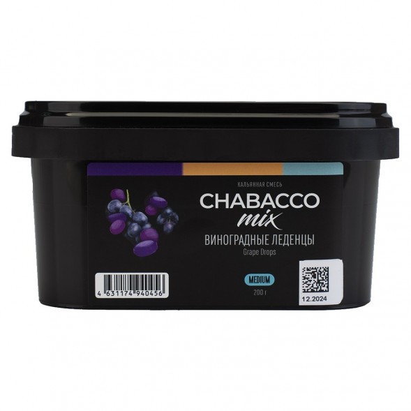 Смесь Chabacco MIX MEDIUM - Grape Drops (Виноградные Леденцы, 200 грамм) купить в Владивостоке