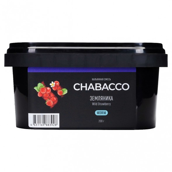 Смесь Chabacco MEDIUM - Wild Strawberry (Земляника, 200 грамм) купить в Владивостоке