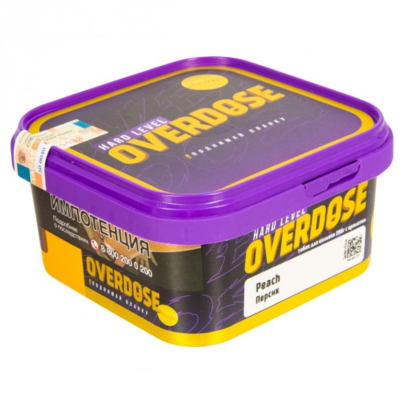 Табак Overdose - Peach (Персик, 200 грамм) купить в Владивостоке