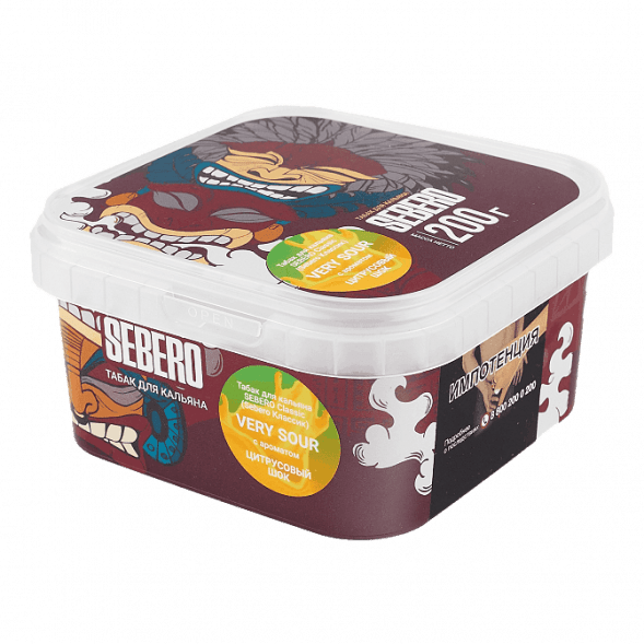 Табак Sebero - Very Sour (Цитрусовый Шок, 200 грамм) купить в Владивостоке