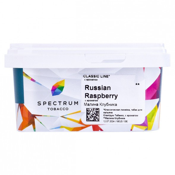 Табак Spectrum - Russian Raspberry (Малина Клубника, 200 грамм) купить в Владивостоке