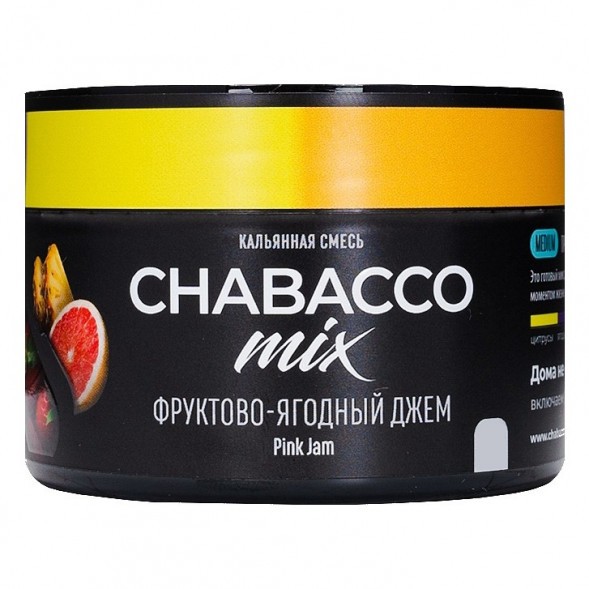 Смесь Chabacco MIX MEDIUM - Pink Jam (Фруктово-Ягодный Джем, 40 грамм) купить в Владивостоке