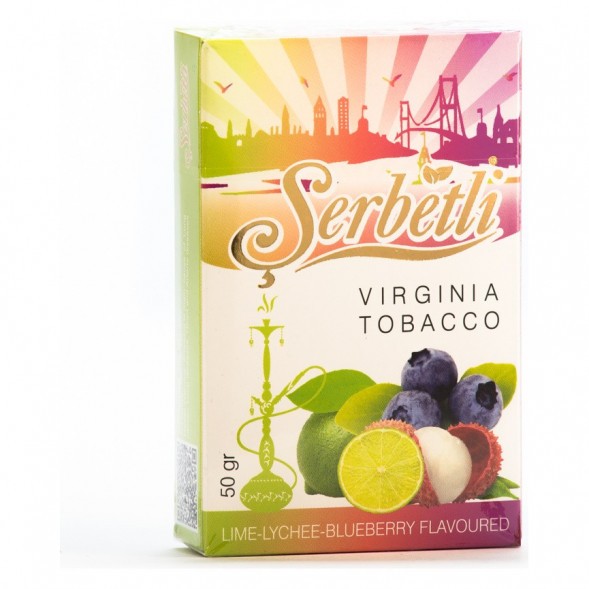 Табак Serbetli - Lime Lychee Blueberry (Личи Голубика Лайм, 50 грамм, Акциз) купить в Владивостоке