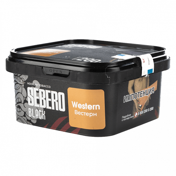 Табак Sebero Black - Western (Вестерн, 200 грамм) купить в Владивостоке