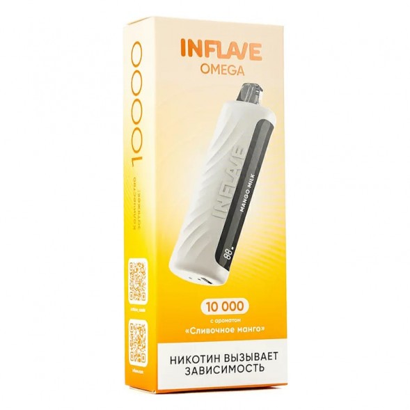 INFLAVE OMEGA - Сливочное Манго (Mango Milk, 10000 затяжек) купить в Владивостоке