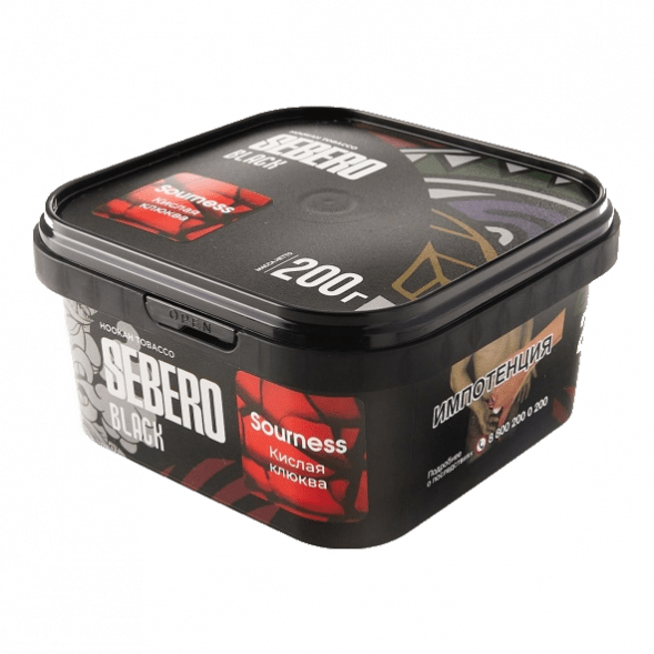 Табак Sebero Black - Sourness (Кислая Клюква, 200 грамм) купить в Владивостоке