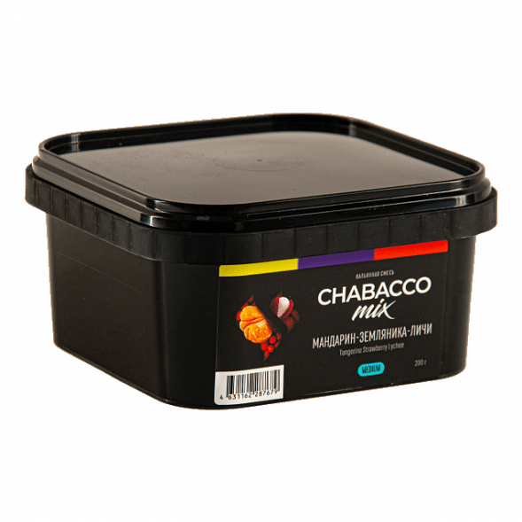 Смесь Chabacco MIX MEDIUM - Tangerine Strawberry Lychee (Мандарин, Земляника, Личи, 200 грамм) купить в Владивостоке