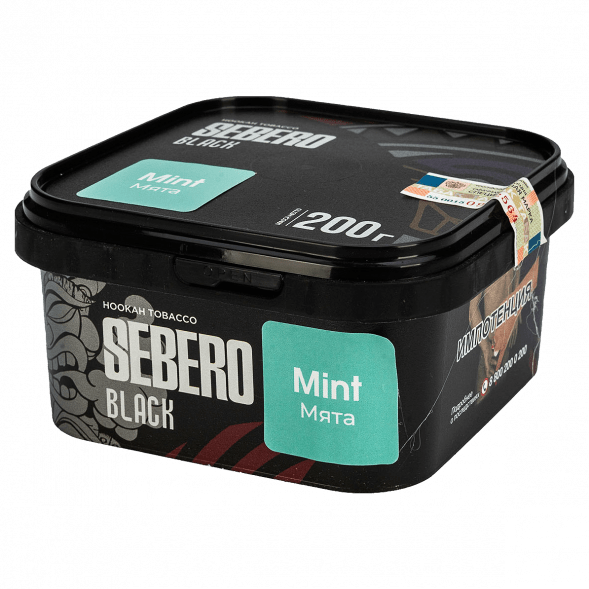Табак Sebero Black - Mint (Мята, 200 грамм) купить в Владивостоке