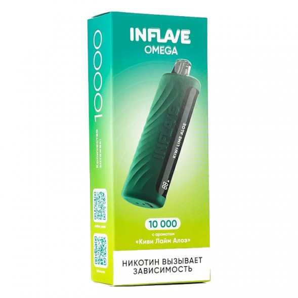INFLAVE OMEGA - Киви Лайм Алоэ (Kiwi Lime Aloe, 10000 затяжек) купить в Владивостоке
