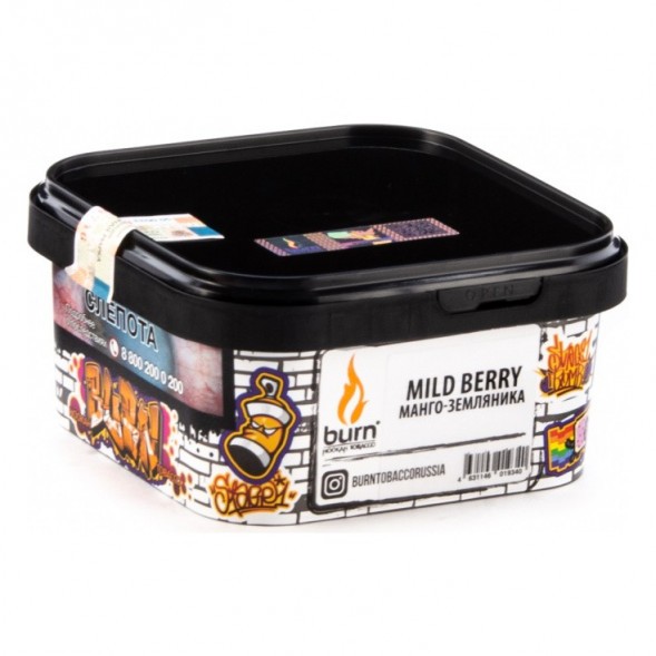 Табак Burn - Mild Berry (Манго - Земляника, 200 грамм) купить в Владивостоке