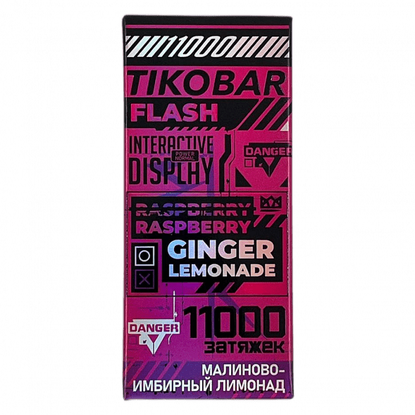TIKOBAR FLASH - Малиново-Имбирный Лимонад (Raspberry Ginger Lemonade, 11000 затяжек) купить в Владивостоке