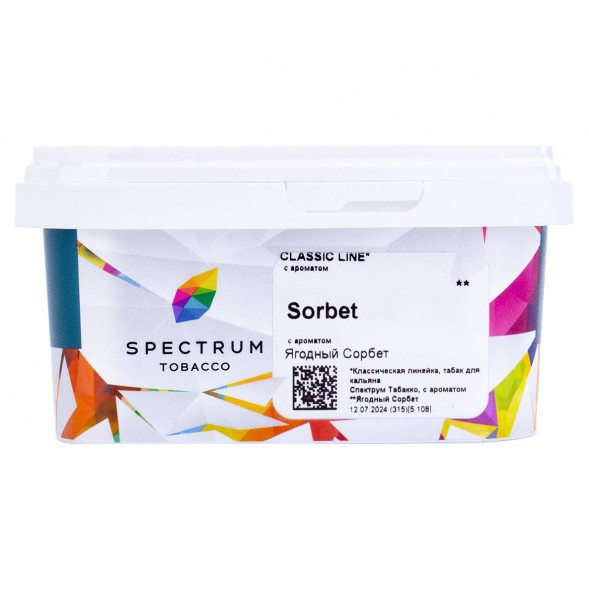 Табак Spectrum - Sorbet (Сорбет, 200 грамм) купить в Владивостоке
