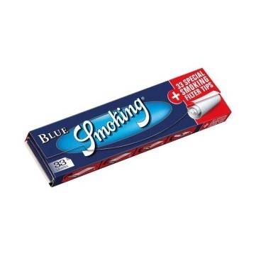 Бумага для самокруток Smoking - King Size Blue + Filter Tips (110х44 мм, 33 штуки) купить в Владивостоке