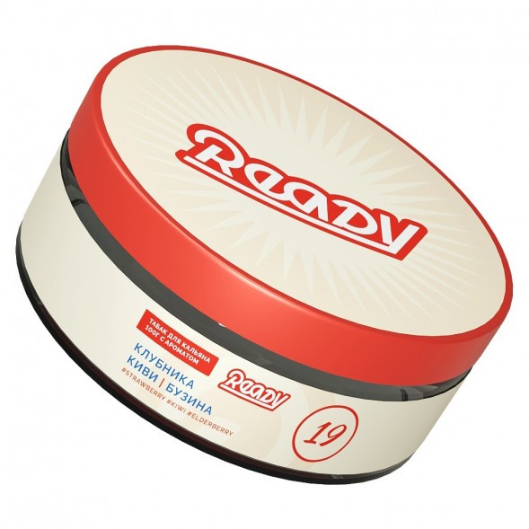 Табак Ready - №19 Kiwinika /Strawberry, Elderberry, Kiwi (Клубника, Киви, Бузина, 100 грамм) купить в Владивостоке