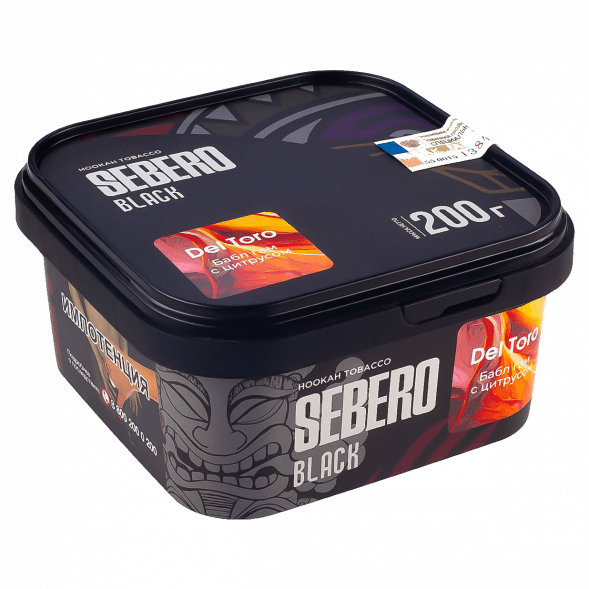 Табак Sebero Black - Del Toro (Бабл гам с Цитрусом, 200 грамм) купить в Владивостоке