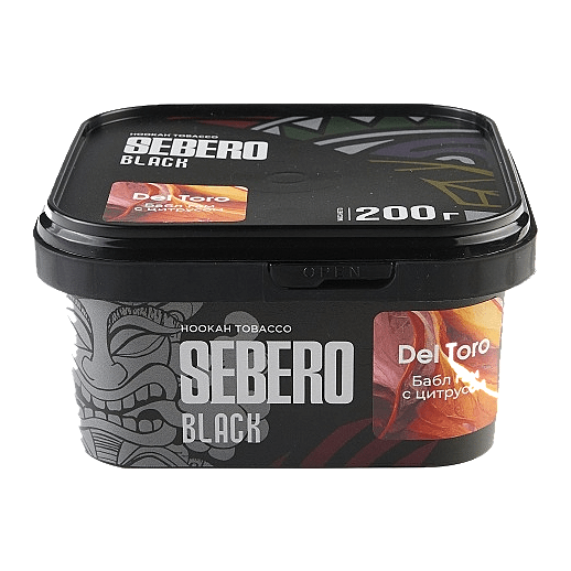 Табак Sebero Black - Del Toro (Бабл гам с Цитрусом, 200 грамм) купить в Владивостоке