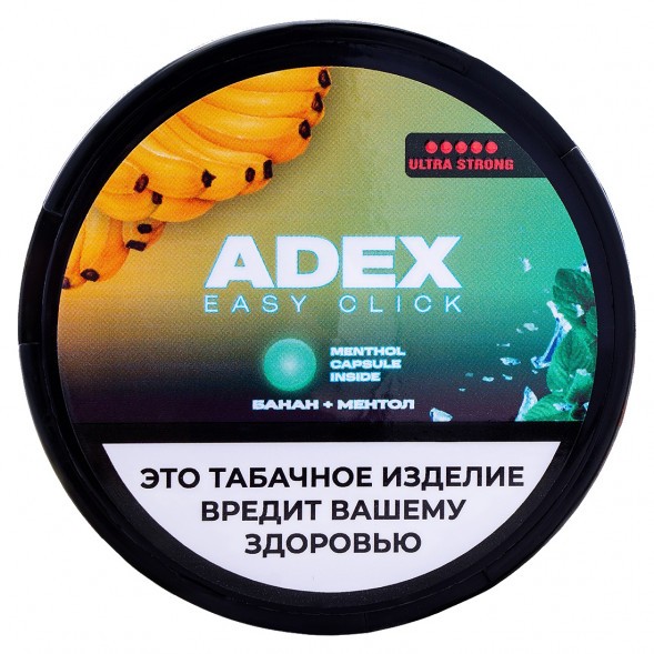 Табак жевательный ADEX ULTRA STRONG WIDE Click - Банан Ментол купить в Владивостоке