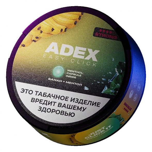 Табак жевательный ADEX ULTRA STRONG WIDE Click - Банан Ментол купить в Владивостоке