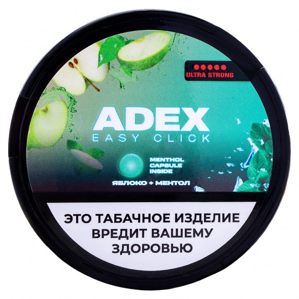 Табак жевательный ADEX ULTRA STRONG WIDE Click - Яблоко Ментол купить в Владивостоке