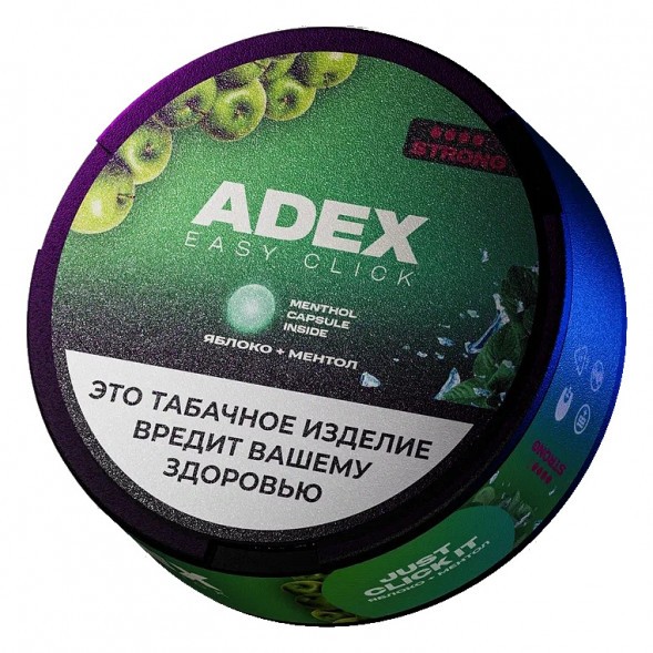 Табак жевательный ADEX ULTRA STRONG WIDE Click - Яблоко Ментол купить в Владивостоке