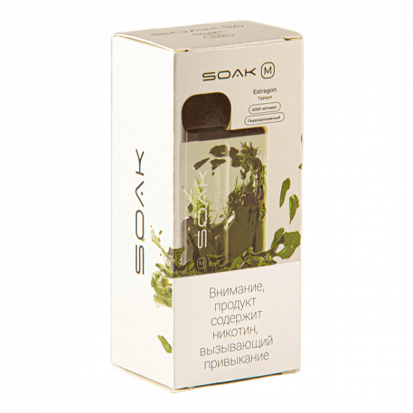 SOAK M - Estragon (Тархун, 4000 затяжек) купить в Владивостоке