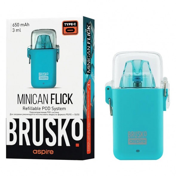 Электронная сигарета Brusko - Minican Flick (Голубой) купить в Владивостоке