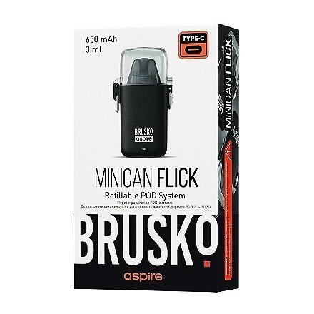 Электронная сигарета Brusko - Minican Flick (Чёрный) купить в Владивостоке