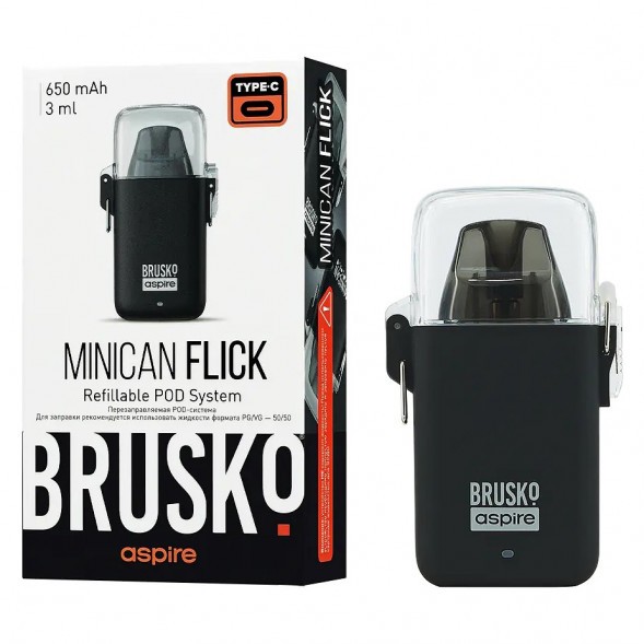 Электронная сигарета Brusko - Minican Flick (Чёрный) купить в Владивостоке
