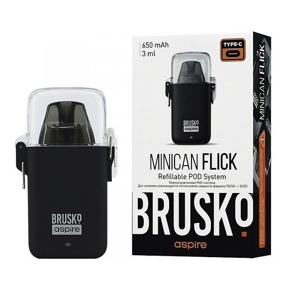 Электронная сигарета Brusko - Minican Flick (Чёрный) купить в Владивостоке