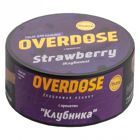 Табак Overdose - Strawberry (Клубника, 100 грамм) купить в Владивостоке