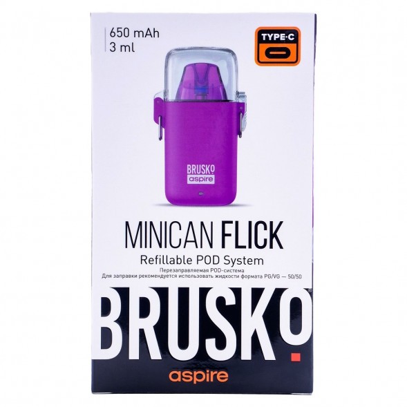 Электронная сигарета Brusko - Minican Flick (Фиолетовый) купить в Владивостоке