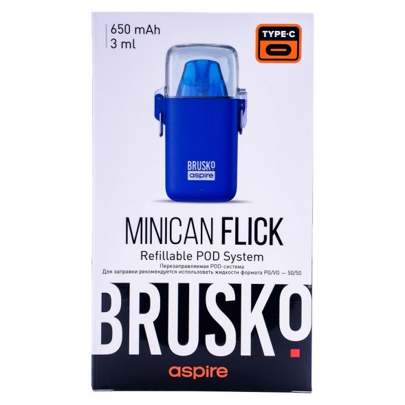 Электронная сигарета Brusko - Minican Flick (Синий) купить в Владивостоке
