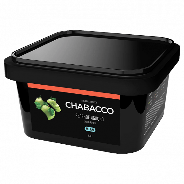 Смесь Chabacco MEDIUM - Green Apple (Зелёное Яблоко, 200 грамм) купить в Владивостоке