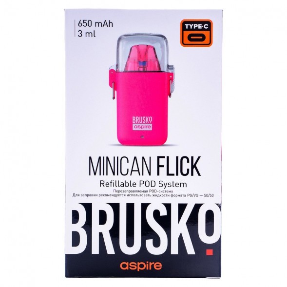 Электронная сигарета Brusko - Minican Flick (Розовый) купить в Владивостоке