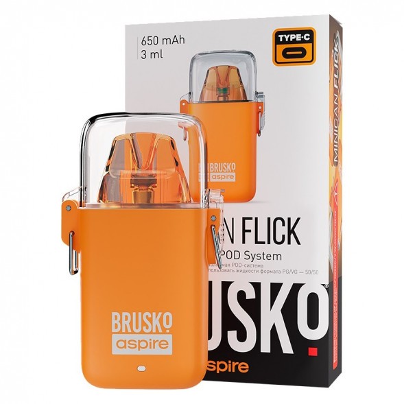 Электронная сигарета Brusko - Minican Flick (Оранжевый) купить в Владивостоке