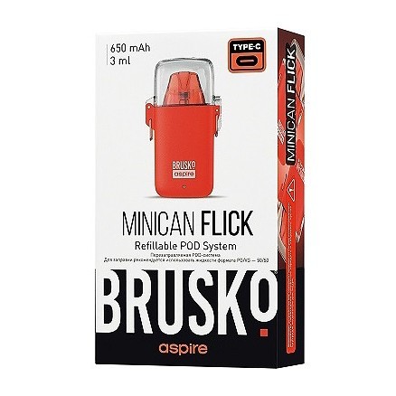 Электронная сигарета Brusko - Minican Flick (Красный) купить в Владивостоке