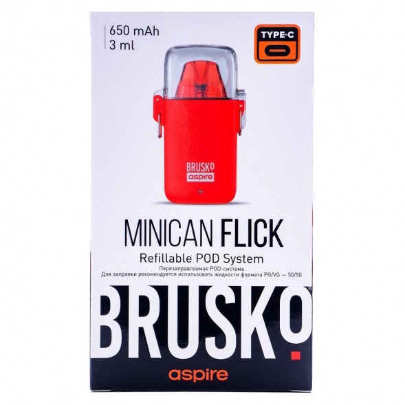 Электронная сигарета Brusko - Minican Flick (Красный) купить в Владивостоке