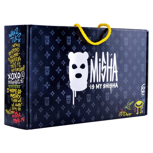 Кальян MISHA Rebel - Revolt Jet Black (Чёрный Матовый, Без Колбы) купить в Владивостоке