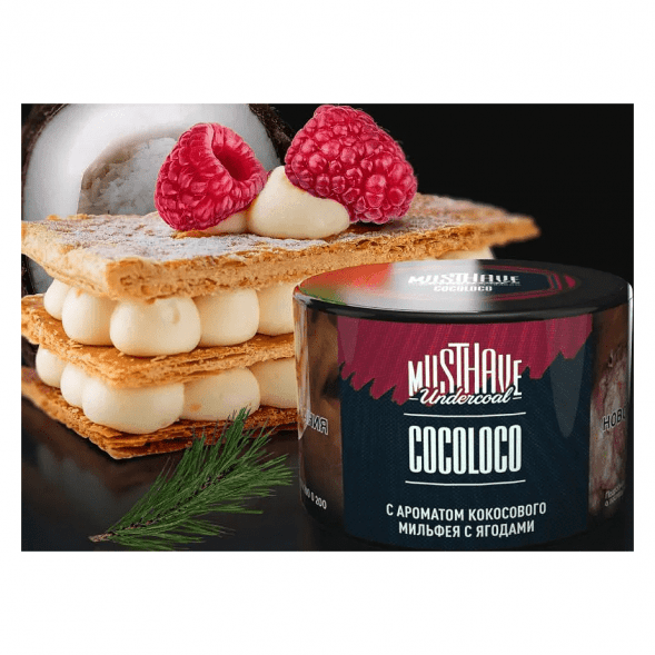 Табак Must Have - Cocoloco (Кокосовый Мильфей с Ягодами, 40 грамм) купить в Владивостоке