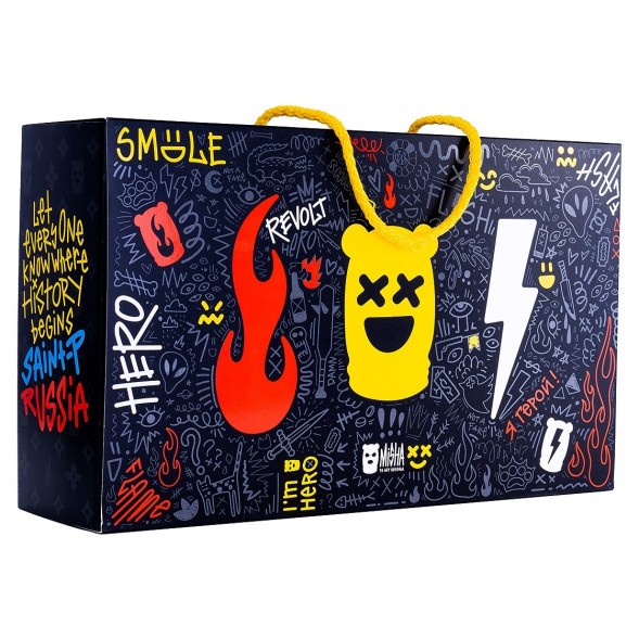 Кальян MISHA Rebel - Revolt Hero Smile (Чёрный Жёлтый, Без Колбы) купить в Владивостоке