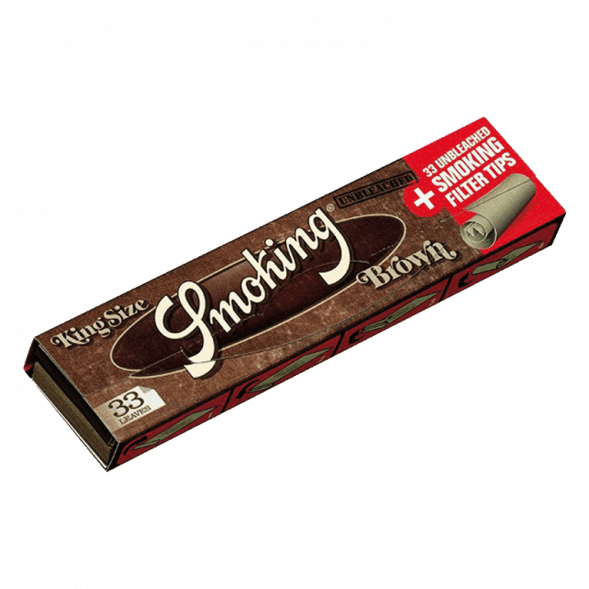 Бумага для самокруток Smoking - King Size Brown + Filter Tips (110х44 мм, 33 штуки) купить в Владивостоке