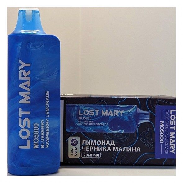 LOST MARY MO - Лимонад Черника Малина (Blueberry Raspberry Lemonade, 5000 затяжек) купить в Владивостоке
