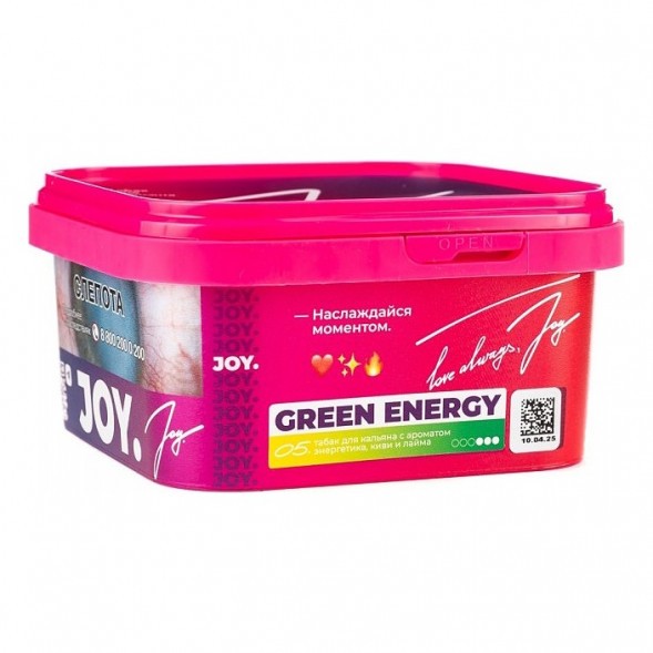 Табак Joy - Green Energy (Энергетик, Киви и Лайм, 200 грамм) купить в Владивостоке