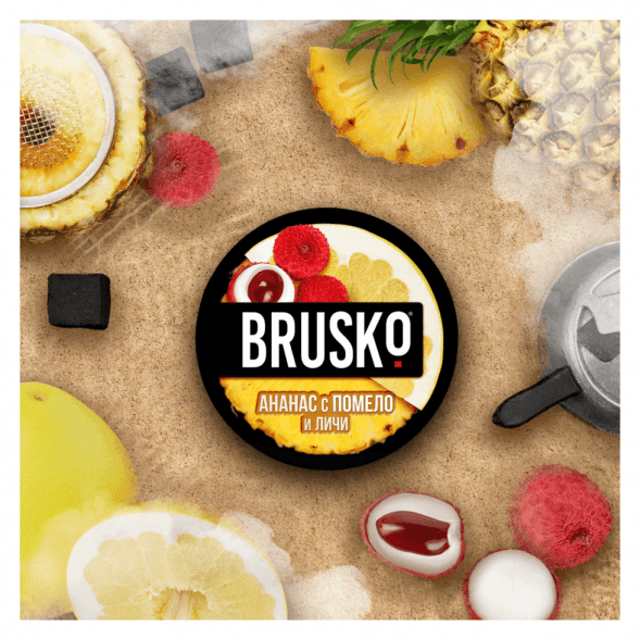 Смесь Brusko Strong - Ананас с Помело и Личи (50 грамм) купить в Владивостоке
