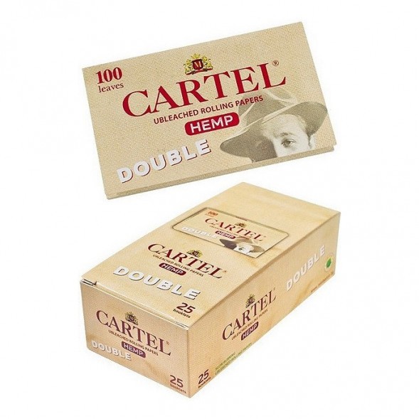 Бумага для самокруток Cartel - Double Organic Hemp Unbleached (100 штук) купить в Владивостоке